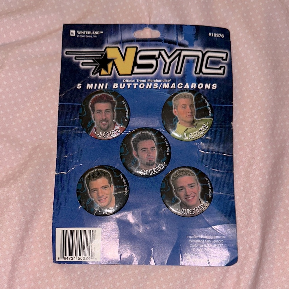 Vintage Y2K Nysnc buttons